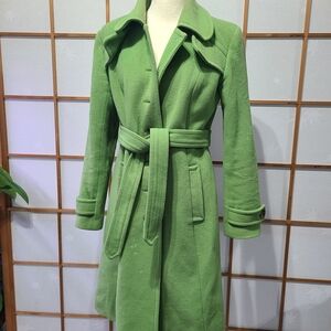 Lilly Pulitzer Bright Green Belted Trench Coat